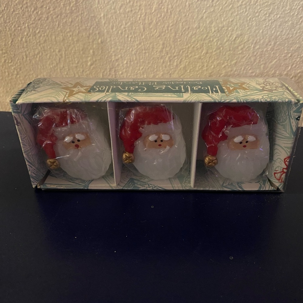 Cute Santa floating candles